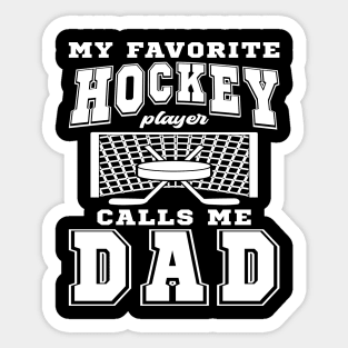 My Favorite Hockey Player Dad Parent Text Sticker